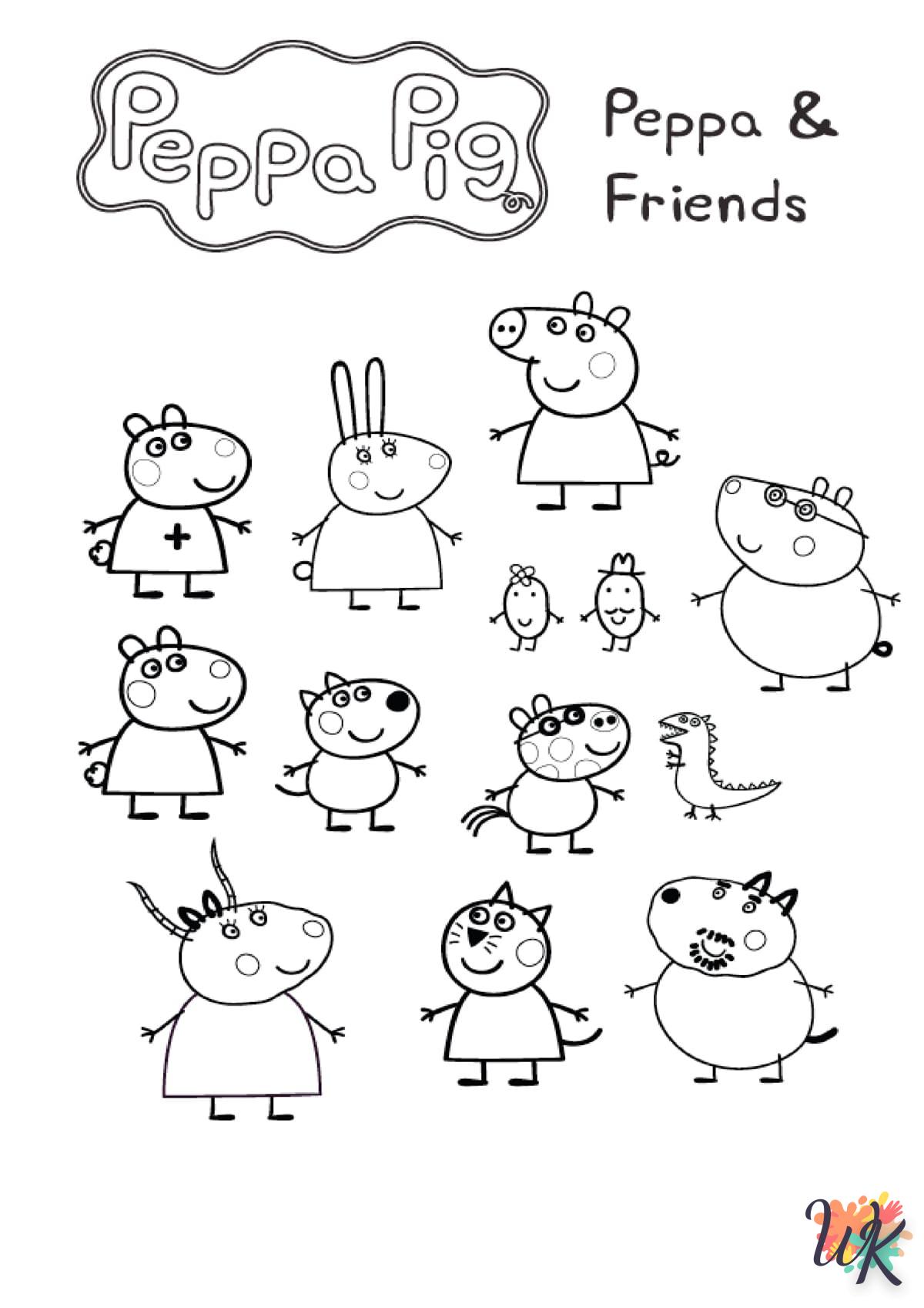 coloriage Peppa Pig  enfant à imprimer pdf