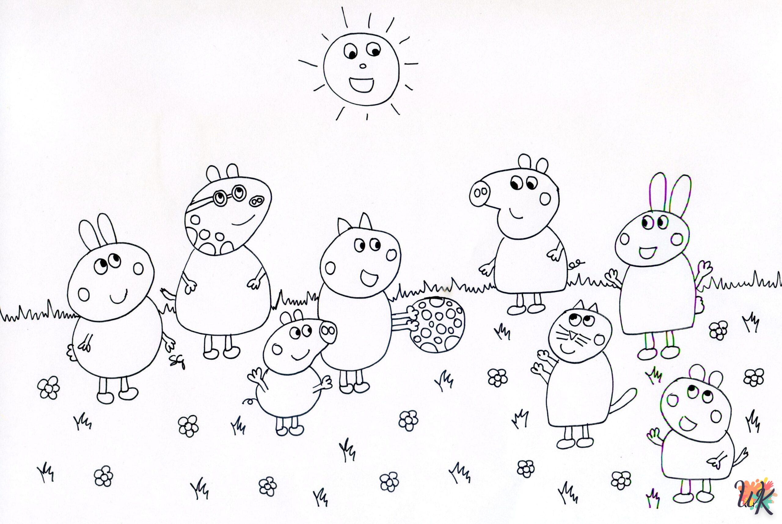 coloriage Peppa Pig  sonic en ligne gratuit à imprimer