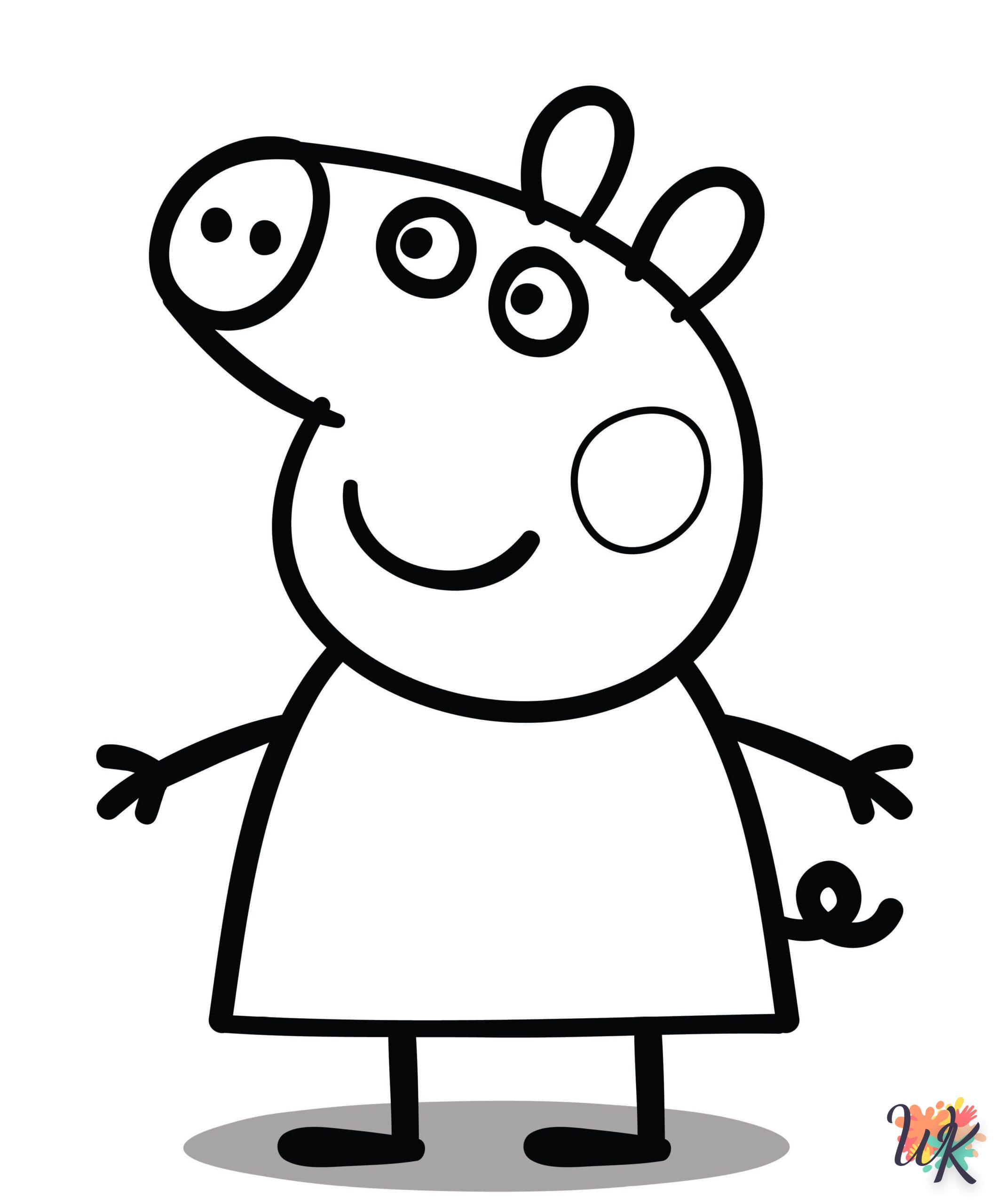 coloriage Peppa Pig  pour enfant de 2 ans