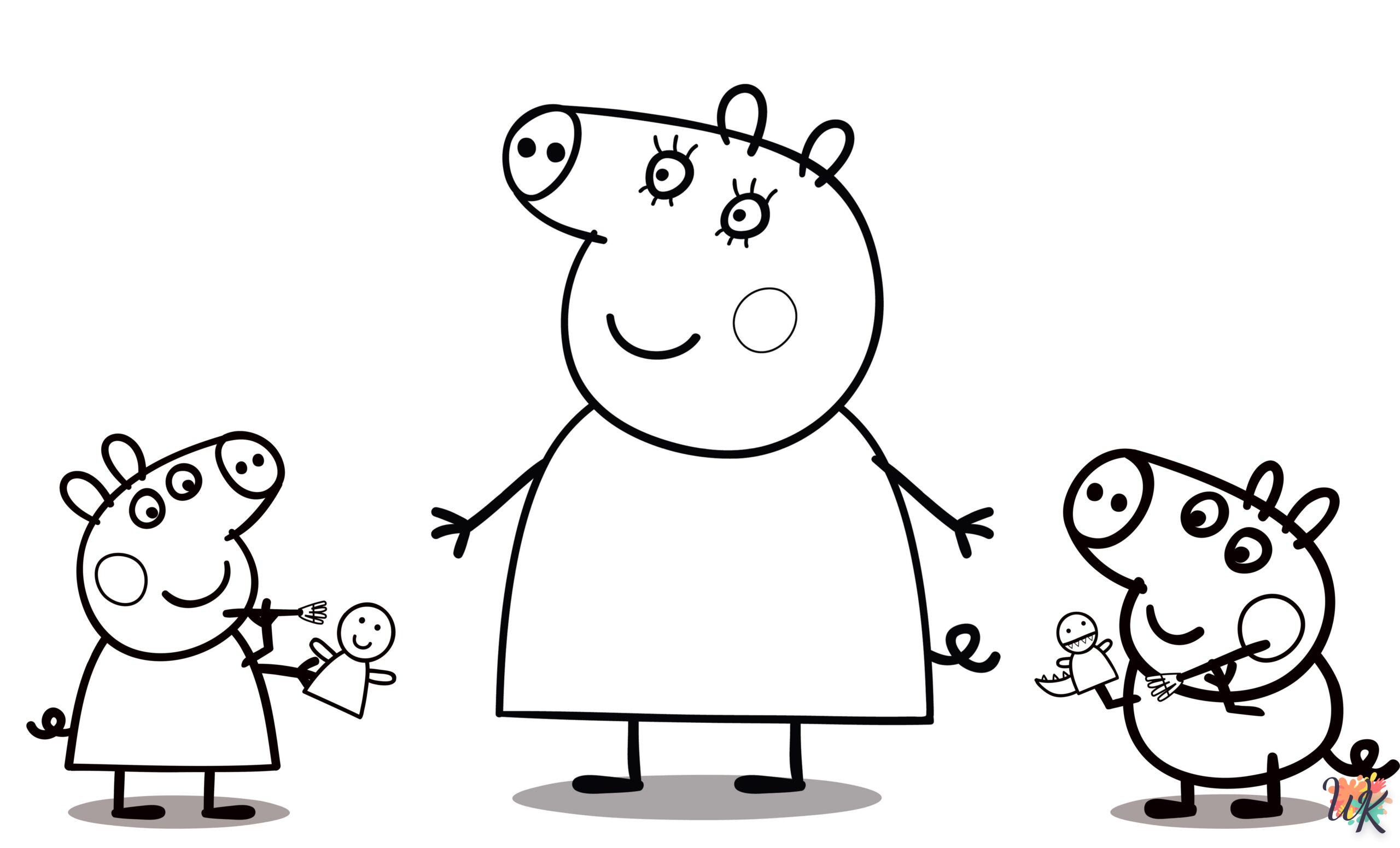 coloriage Peppa Pig  en ligne gratuit pour 12 ans