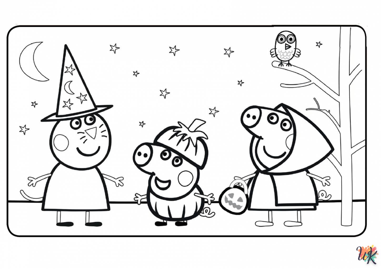 coloriage Peppa Pig  et decoupage a imprimer gratuit