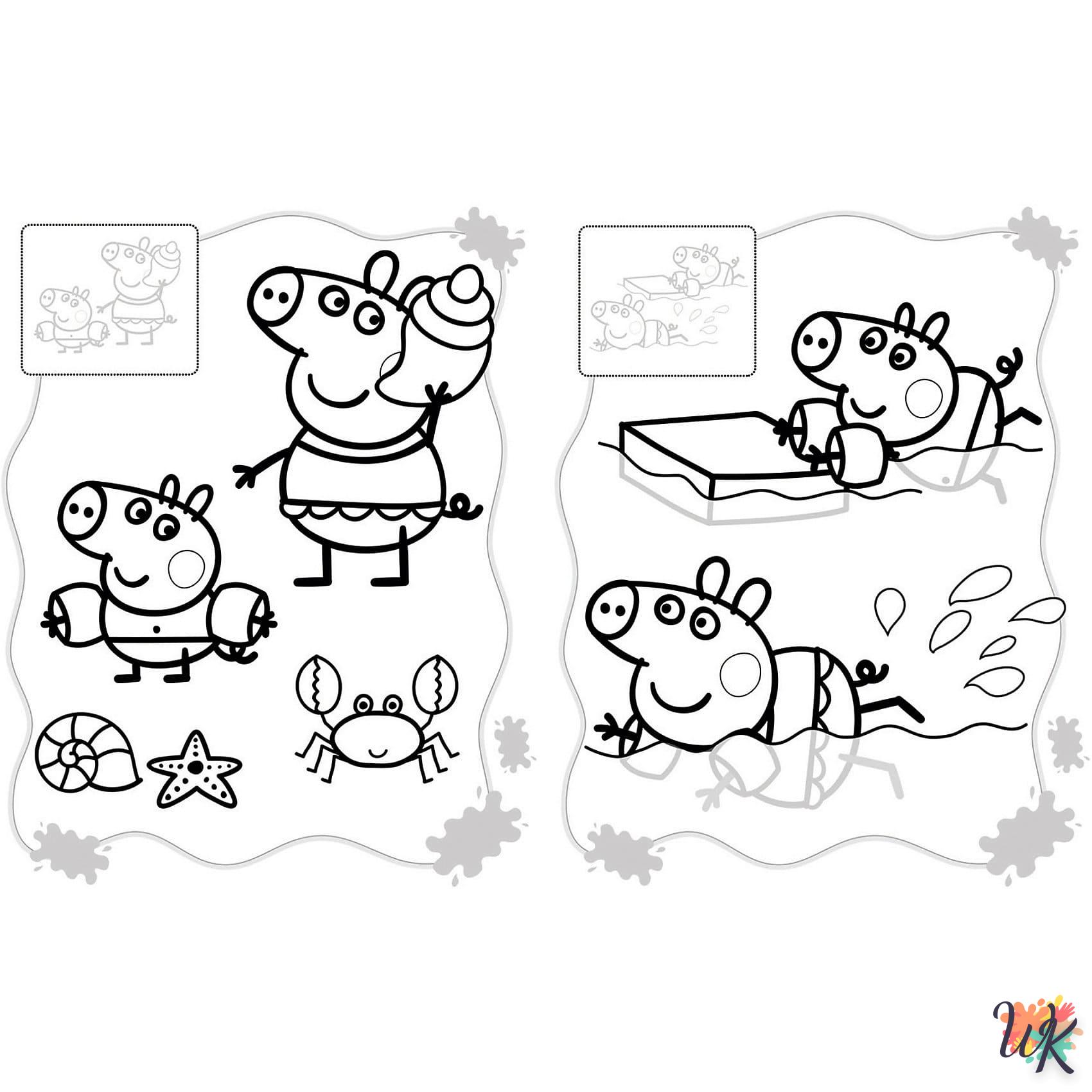 coloriage Peppa Pig  enfant 8 ans a imprimer