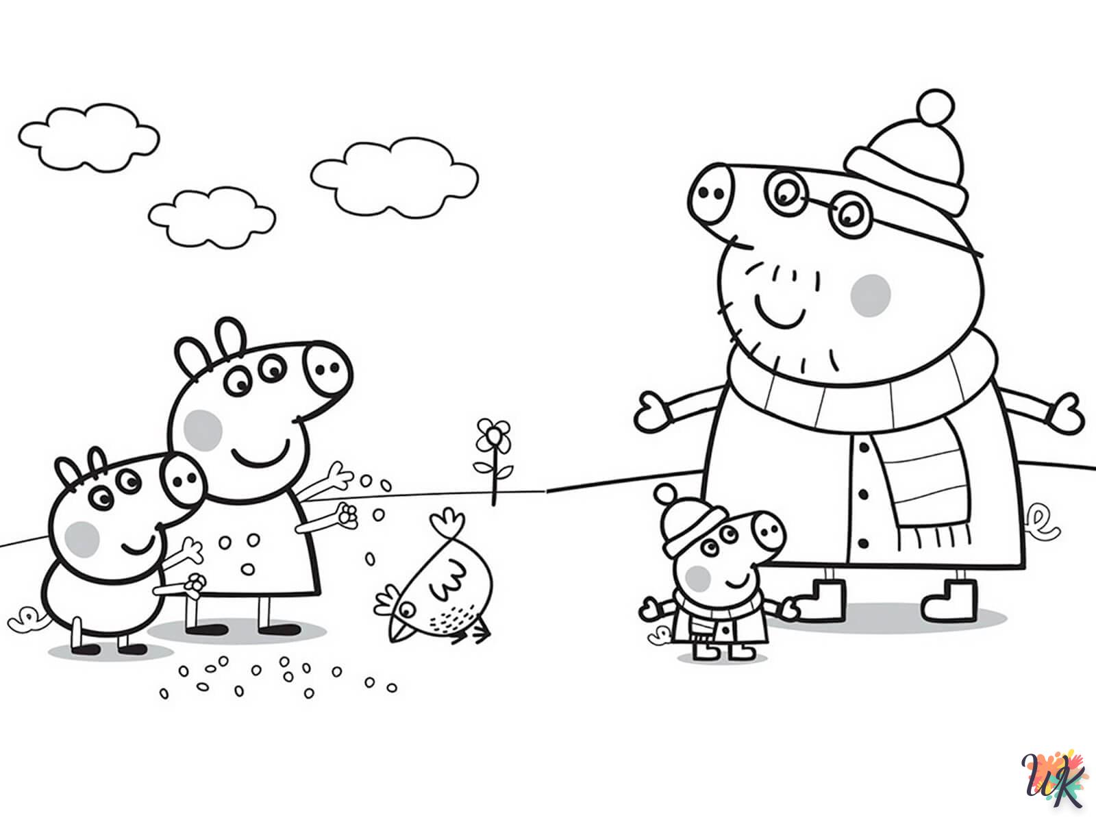 coloriage Peppa Pig  educatif pour enfant