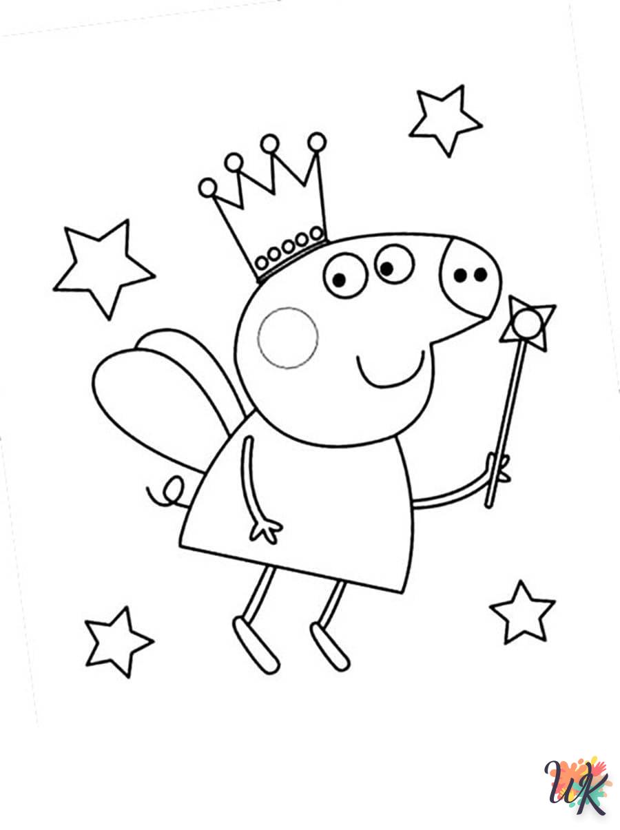 coloriage Peppa Pig  pour enfant de 6 ans