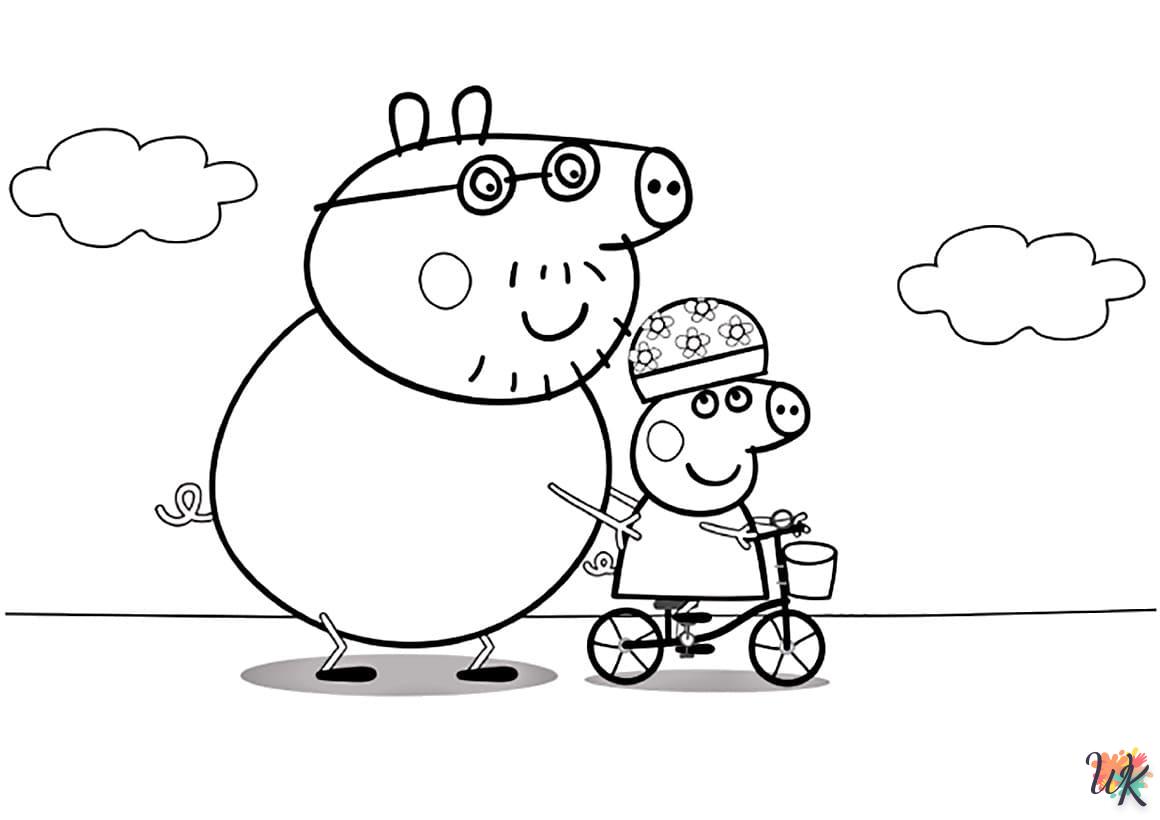 coloriage Peppa Pig  à numéro adulte en ligne gratuit