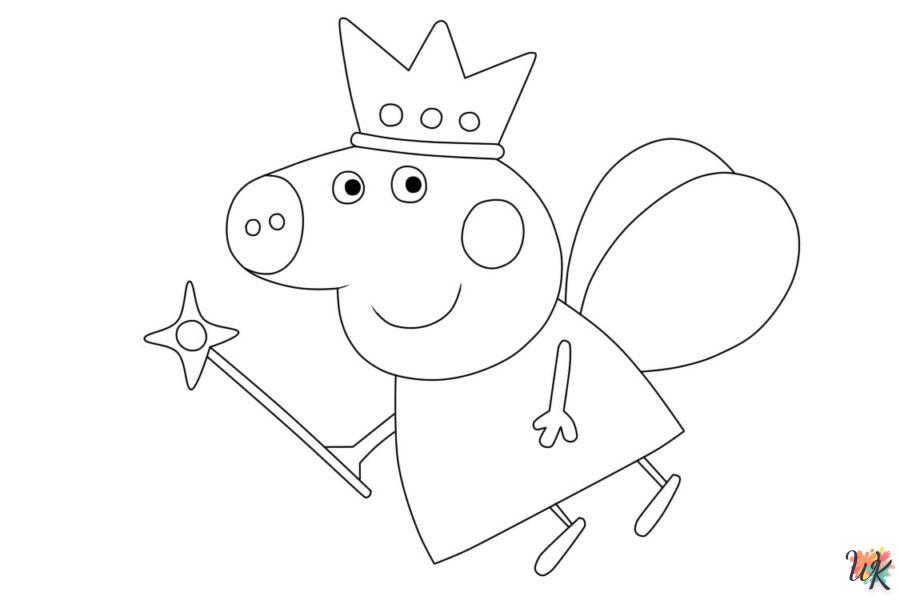 coloriage Peppa Pig  à imprimer pour enfant de 6 ans