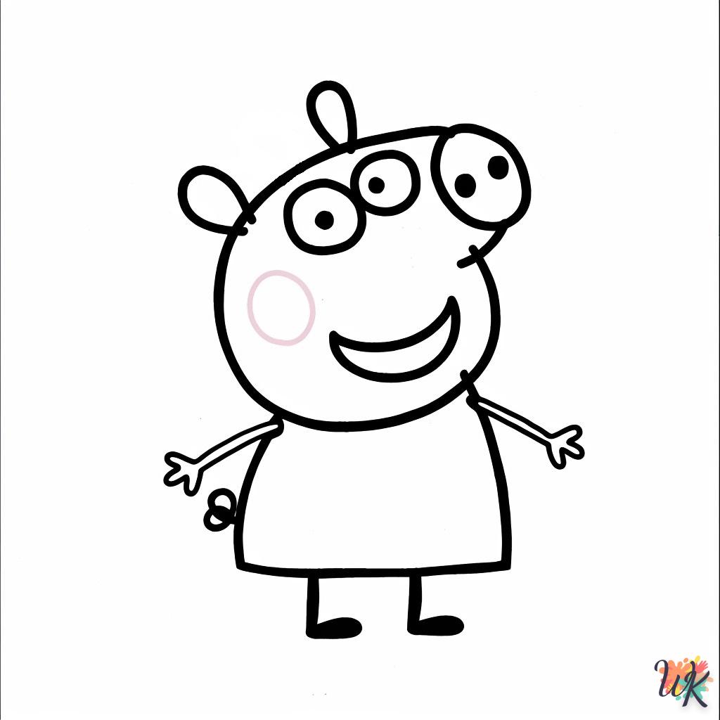 coloriage Peppa Pig  enfant 5 ans à imprimer