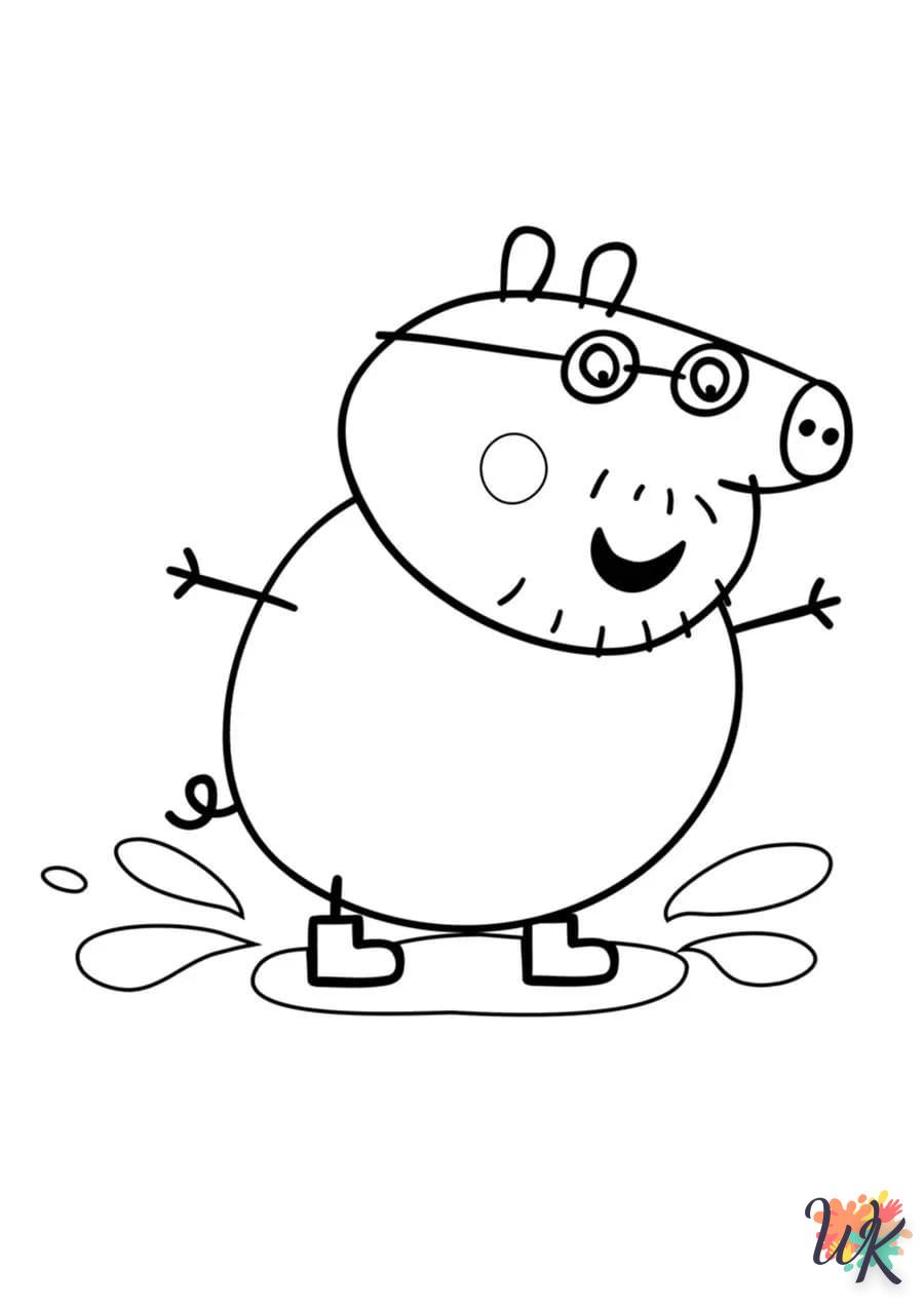 coloriage Peppa Pig  à imprimer pour enfant de 12 ans