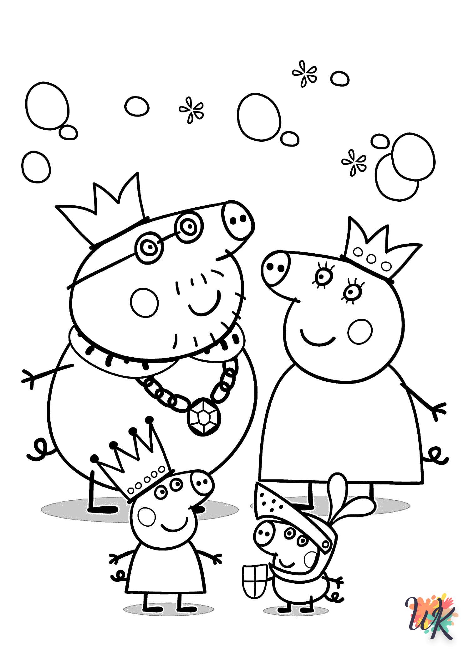 coloriage Peppa Pig  animaux enfant a imprimer