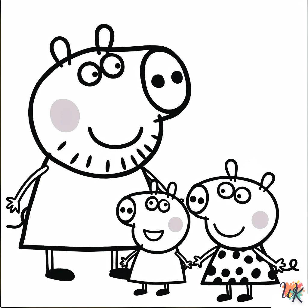 coloriage Peppa Pig  et découpage à imprimer