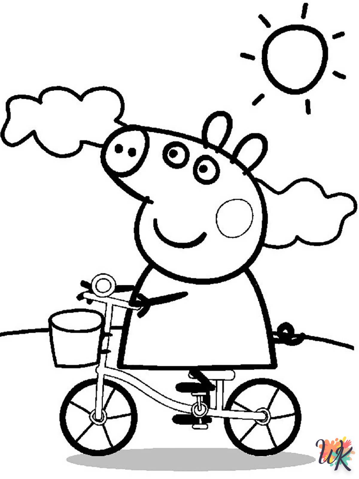 coloriage Peppa Pig  à imprimer pour enfant de 3 ans