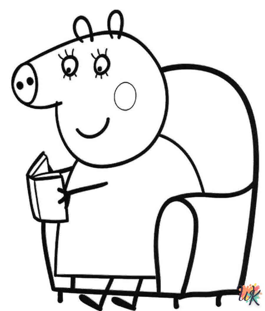 coloriage Peppa Pig  en ligne avengers gratuit