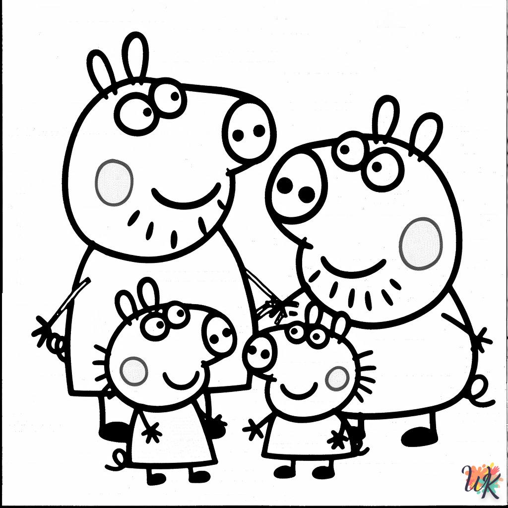 coloriage Peppa Pig  pour enfant de 8 ans