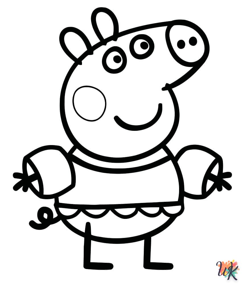 coloriage Peppa Pig  pour lutter contre le stress