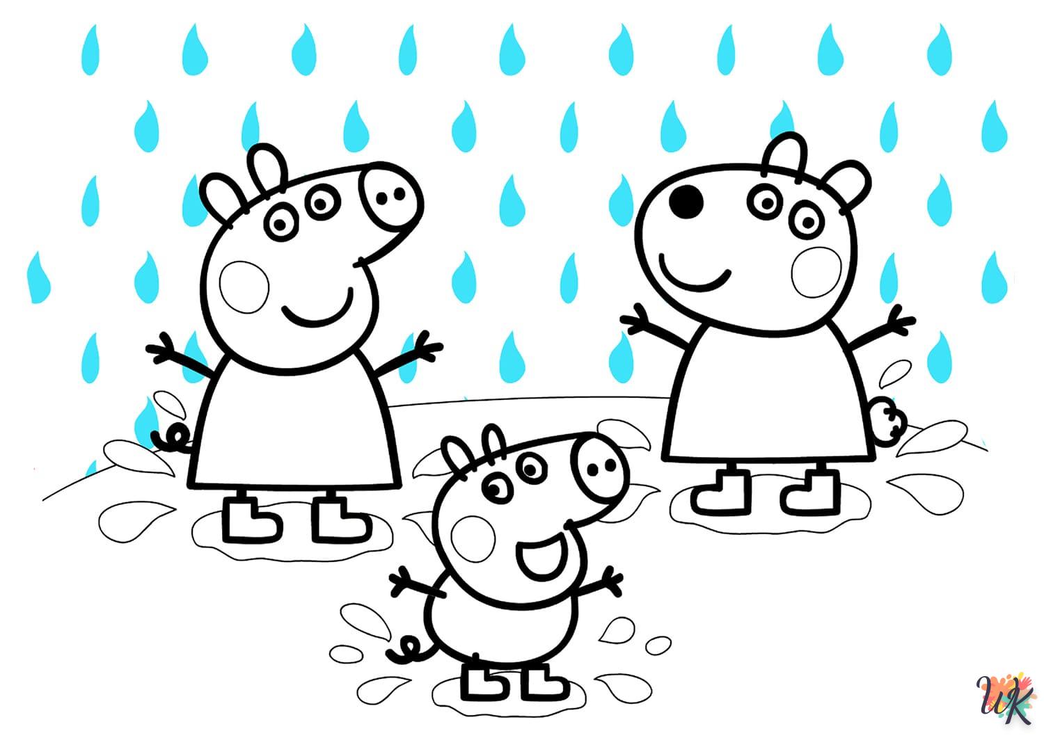 coloriage Peppa Pig  en ligne gratuit pour 12 ans