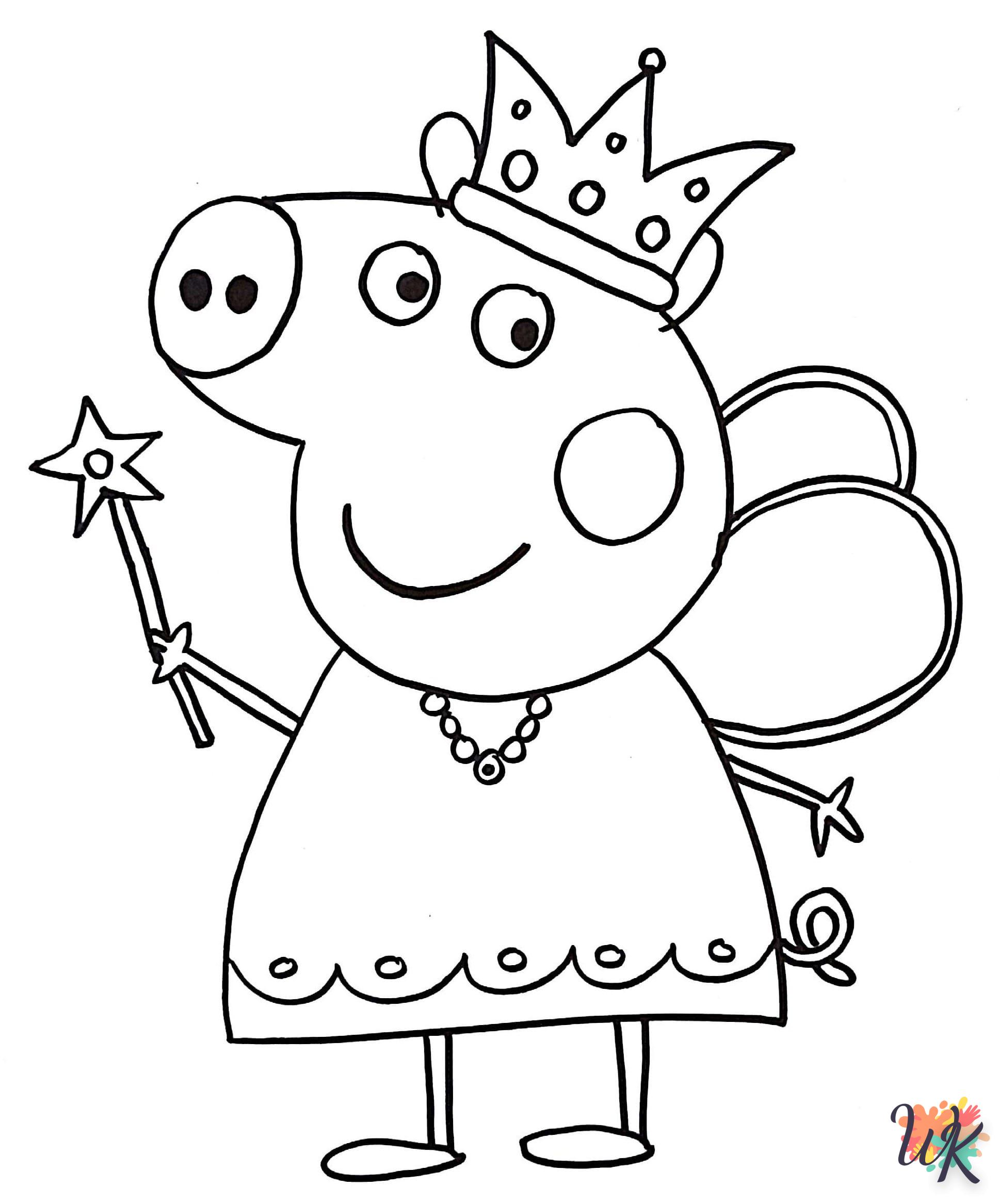 coloriage Peppa Pig  7 ans en ligne gratuit à imprimer