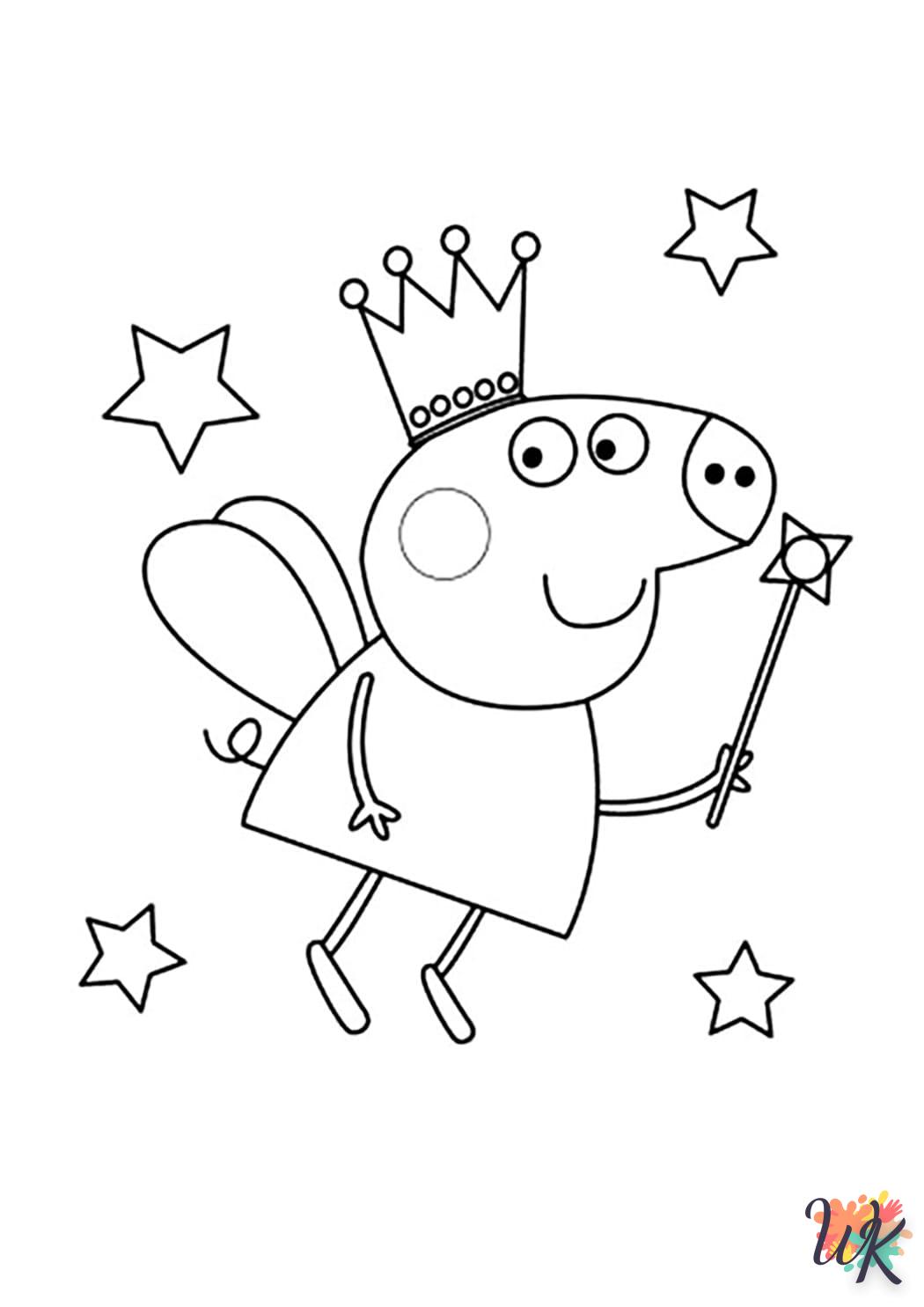 coloriage Peppa Pig  a imprimer pour enfant de 4 ans