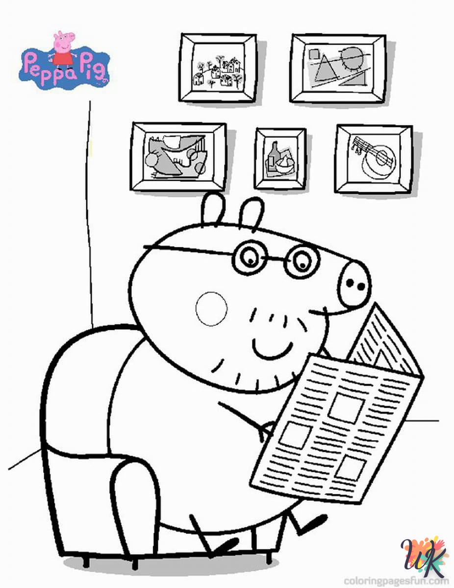 coloriage Peppa Pig  en ligne adulte gratuit