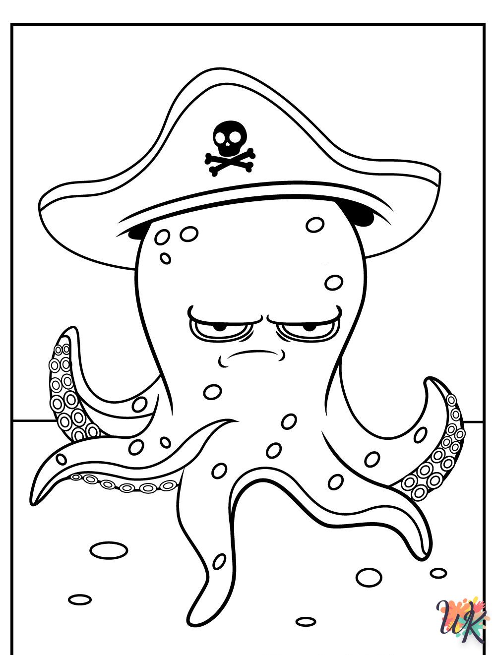 coloriage Pieuvre  pour enfant de 6 ans