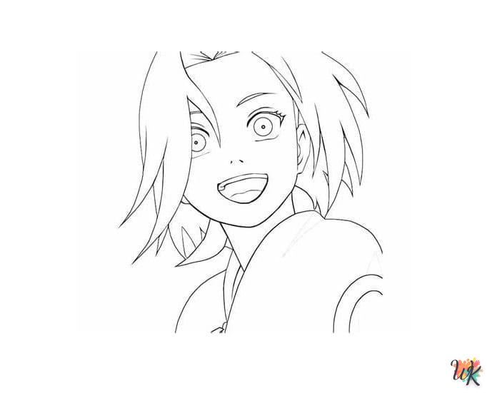 image pour coloriage Sakura  enfant