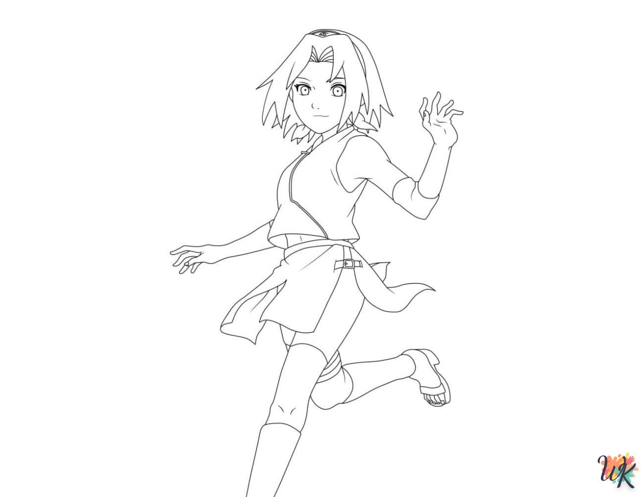 image pour coloriage Sakura  enfant