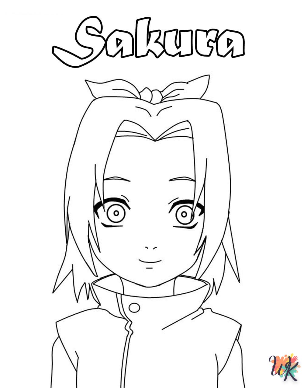 coloriage Sakura  a colorier en ligne