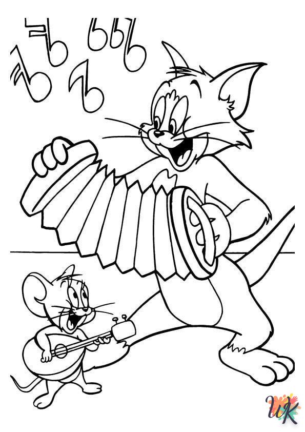 coloriage Tom et Jerry  gratuit a imprimer