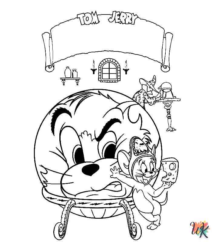 coloriage Tom et Jerry  animaux enfant a imprimer