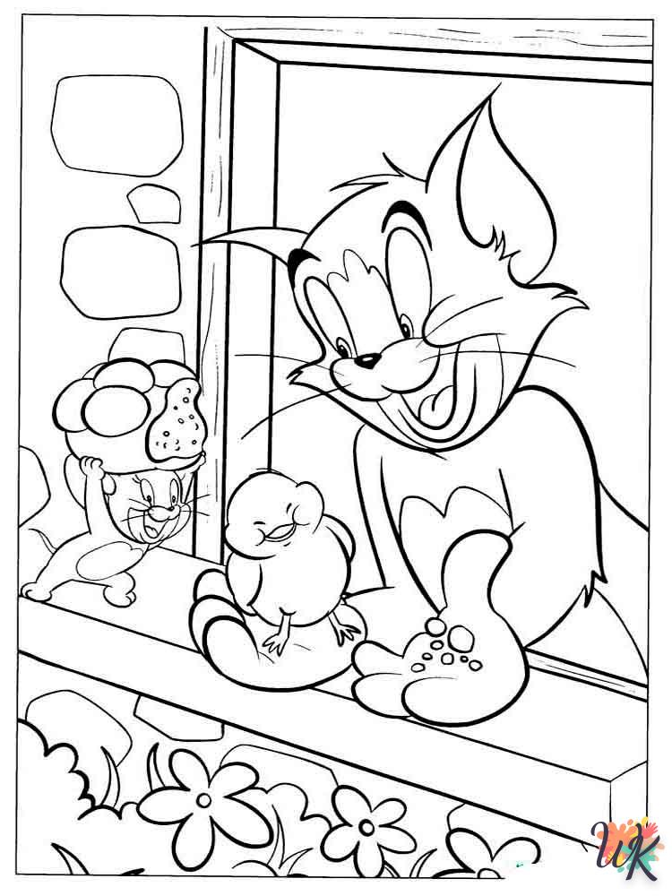 coloriage Tom et Jerry  pour enfant a imprimer gratuit