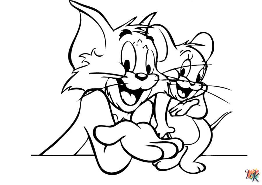 coloriage Tom et Jerry  pour enfant a imprimer