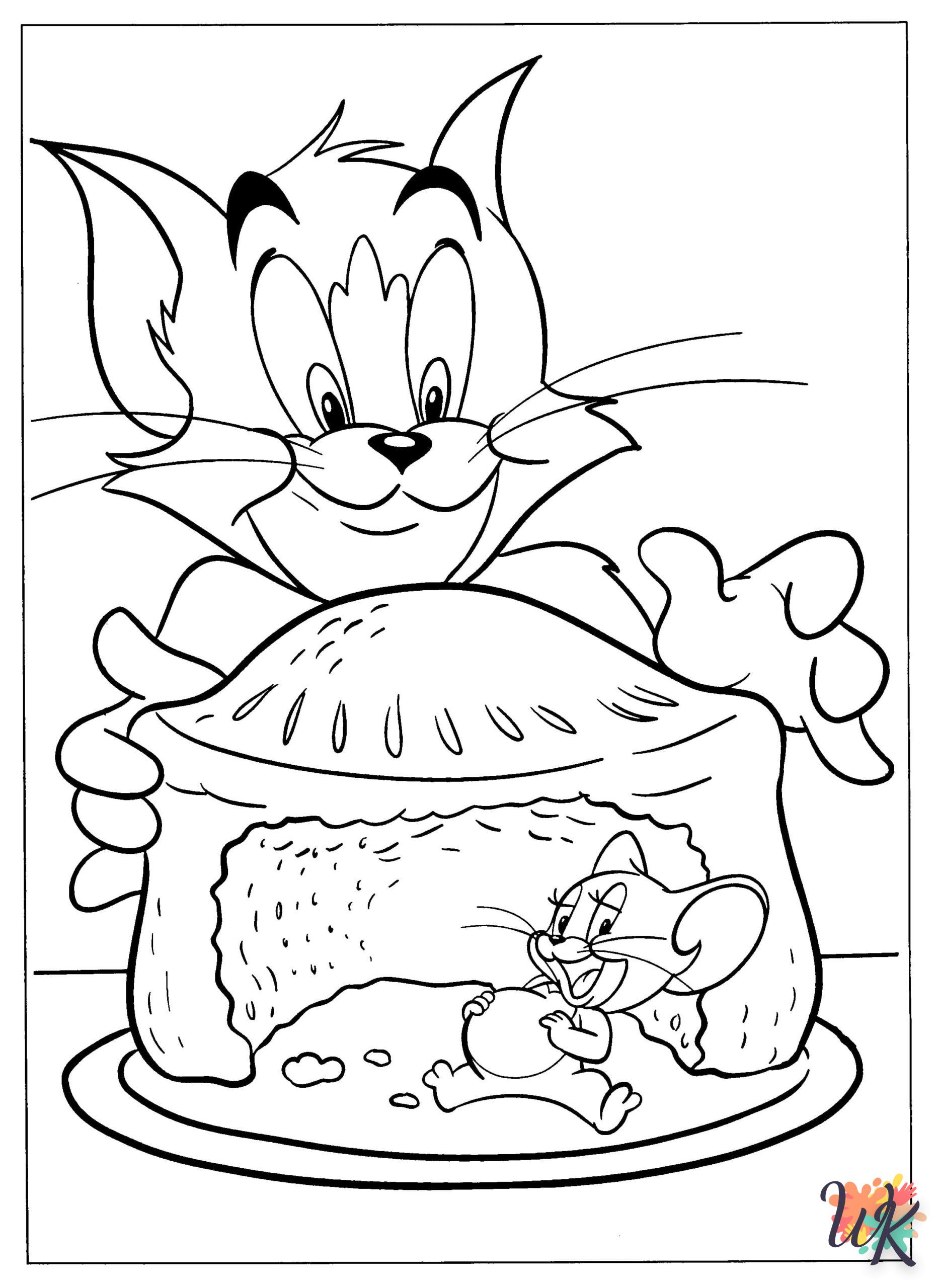 coloriage Tom et Jerry  pour enfant de à imprimer