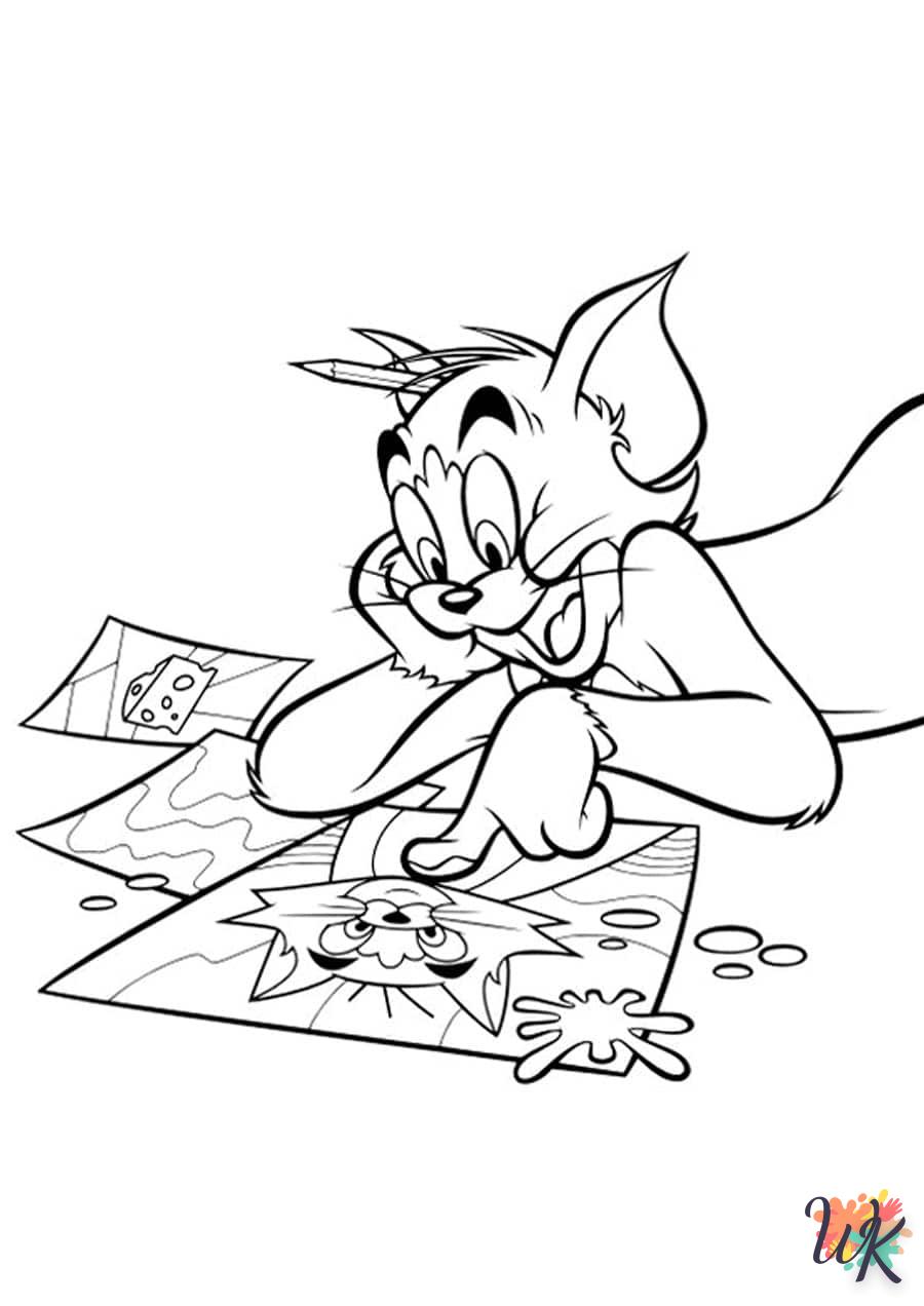 coloriage Tom et Jerry  et apprentissage