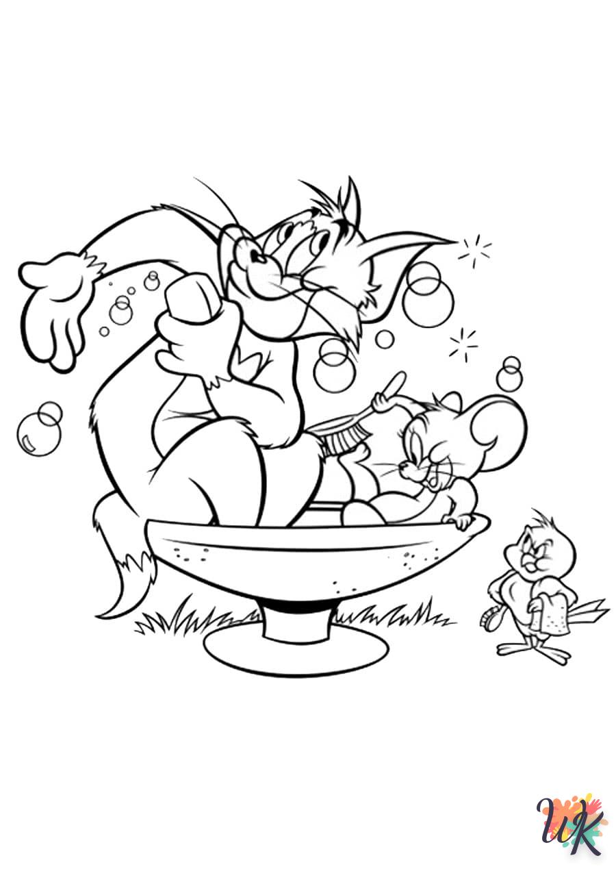 coloriage Tom et Jerry  d'enfant a imprimer