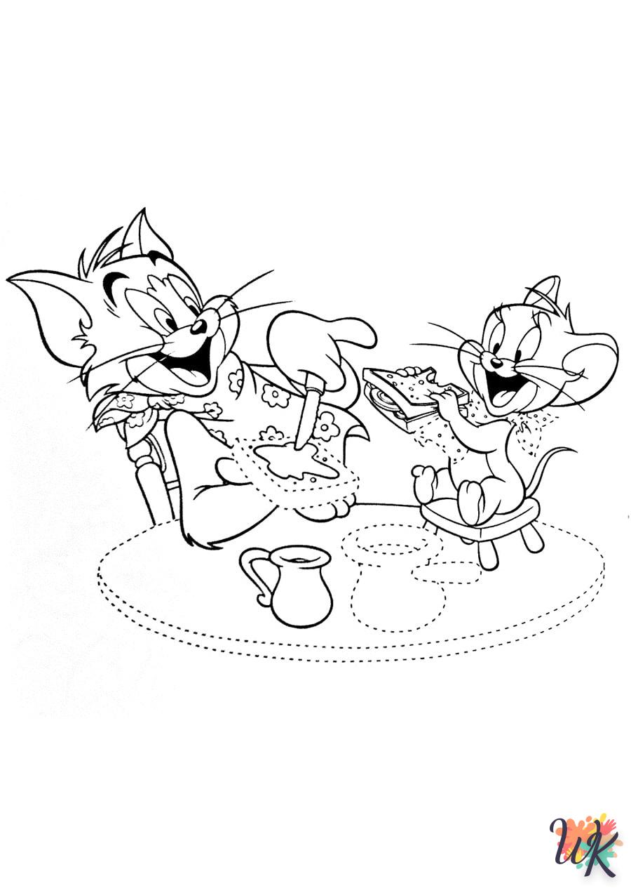 coloriage Tom et Jerry  en ligne à imprimer