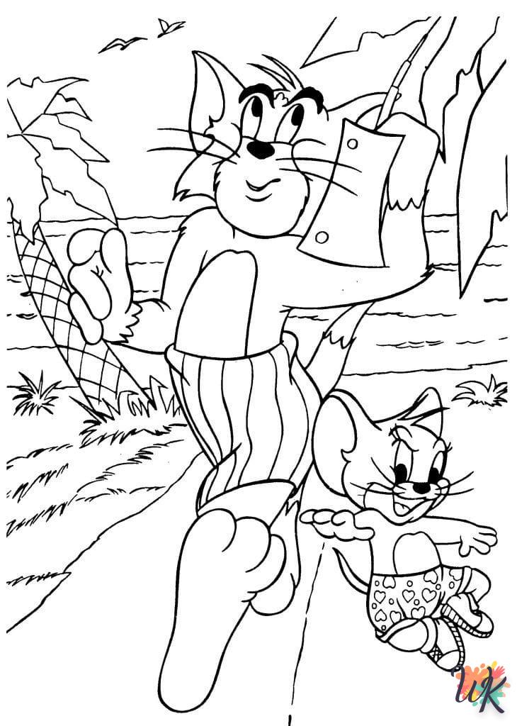 coloriage Tom et Jerry  pour enfant de à imprimer