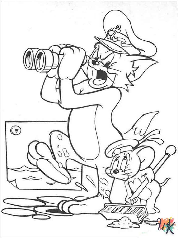 coloriage Tom et Jerry  pour lutter contre le stress