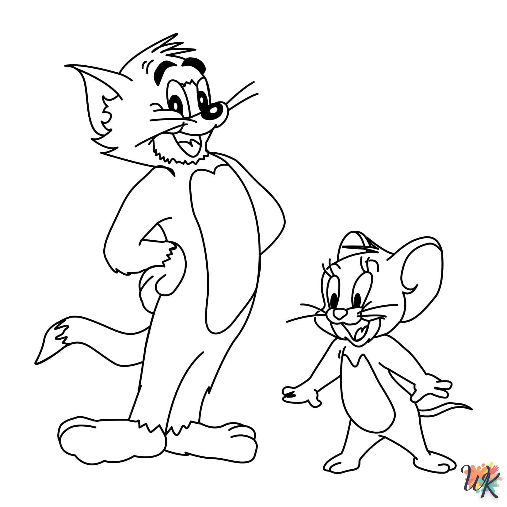 coloriage Tom et Jerry  educatif pour enfant