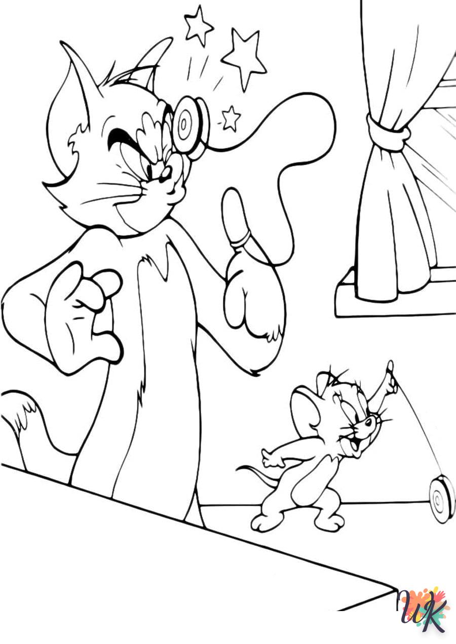 coloriage Tom et Jerry  a dessiner en ligne