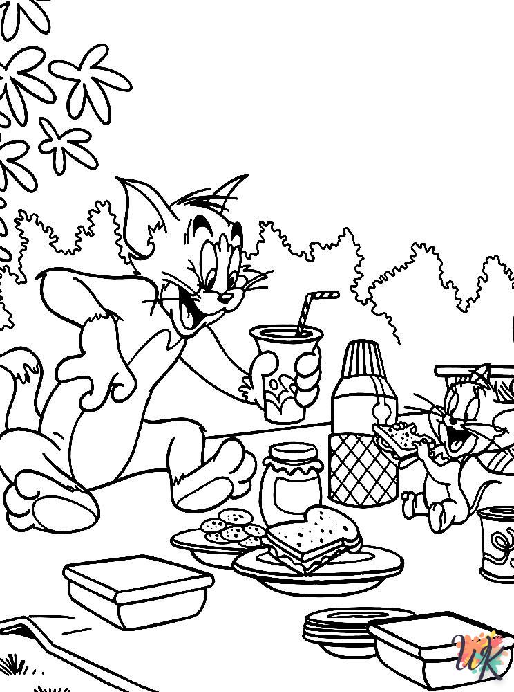 coloriage Tom et Jerry  enfant a imprimer