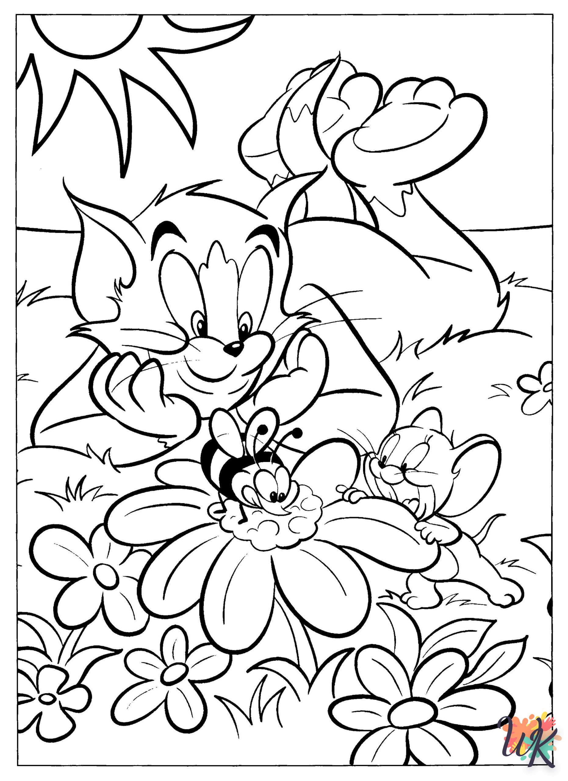 coloriage Tom et Jerry  pour enfants à imprimer