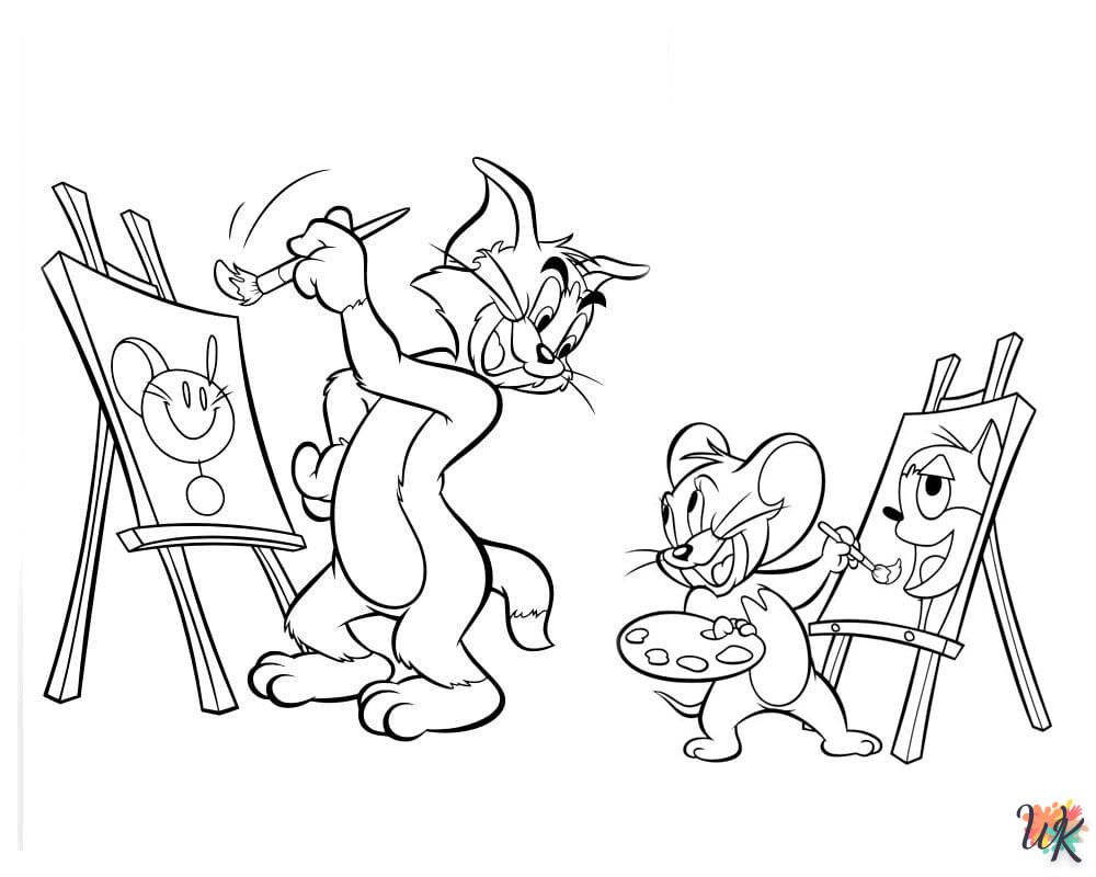 coloriage Tom et Jerry  pour primaire