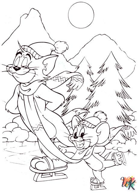 coloriage Tom et Jerry  pour enfant de 2 ans