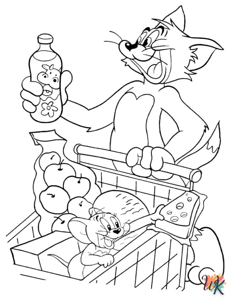 coloriage Tom et Jerry  en ligne pour bebe de 2 ans