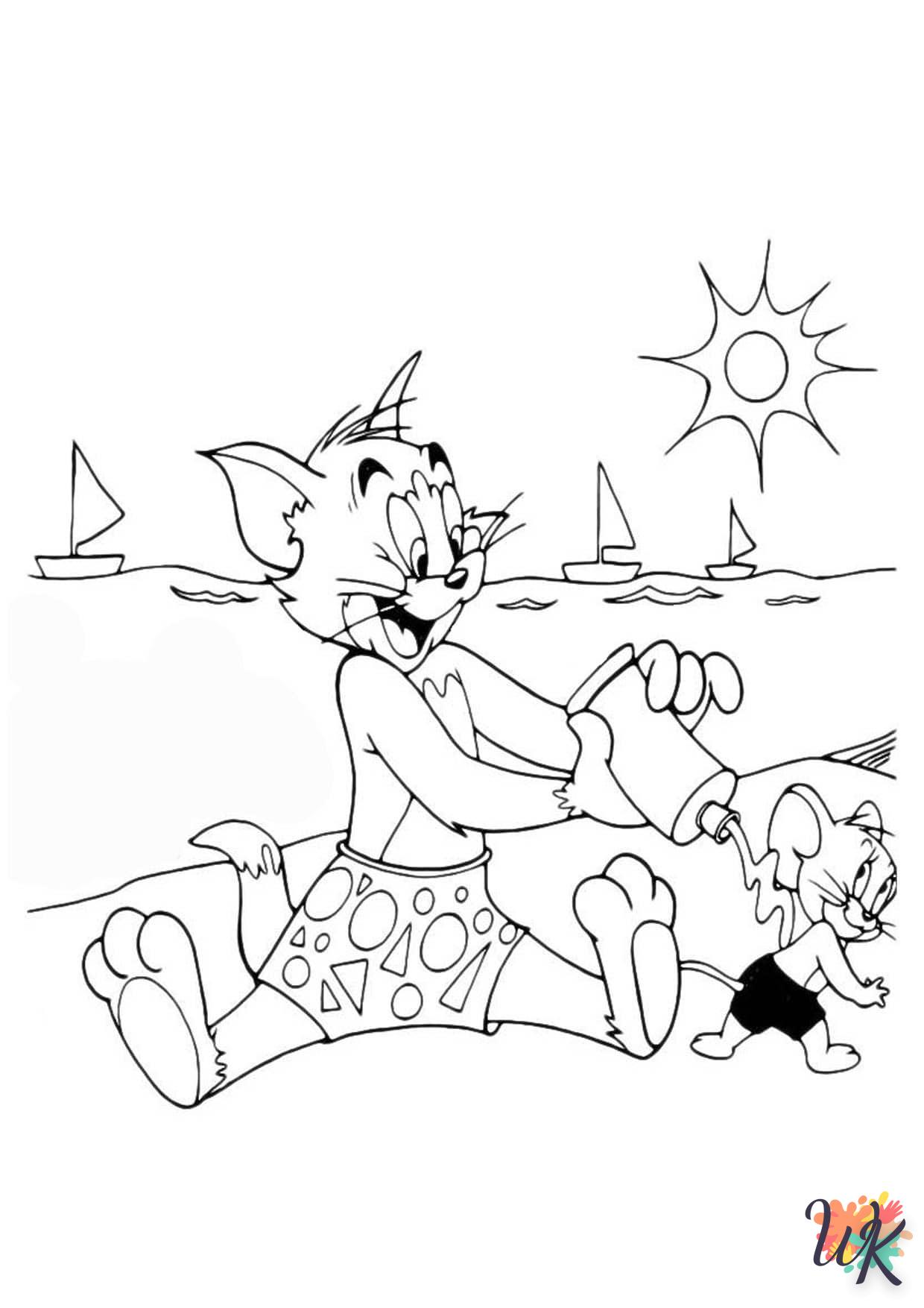 coloriage Tom et Jerry  et apprentissage