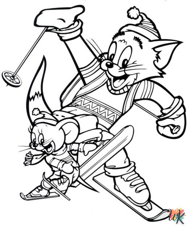 image de coloriage Tom et Jerry  pour enfant