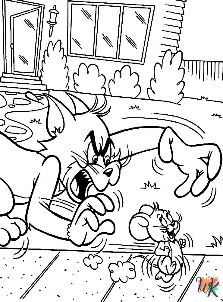 coloriage Tom et Jerry  pour enfant gratuit