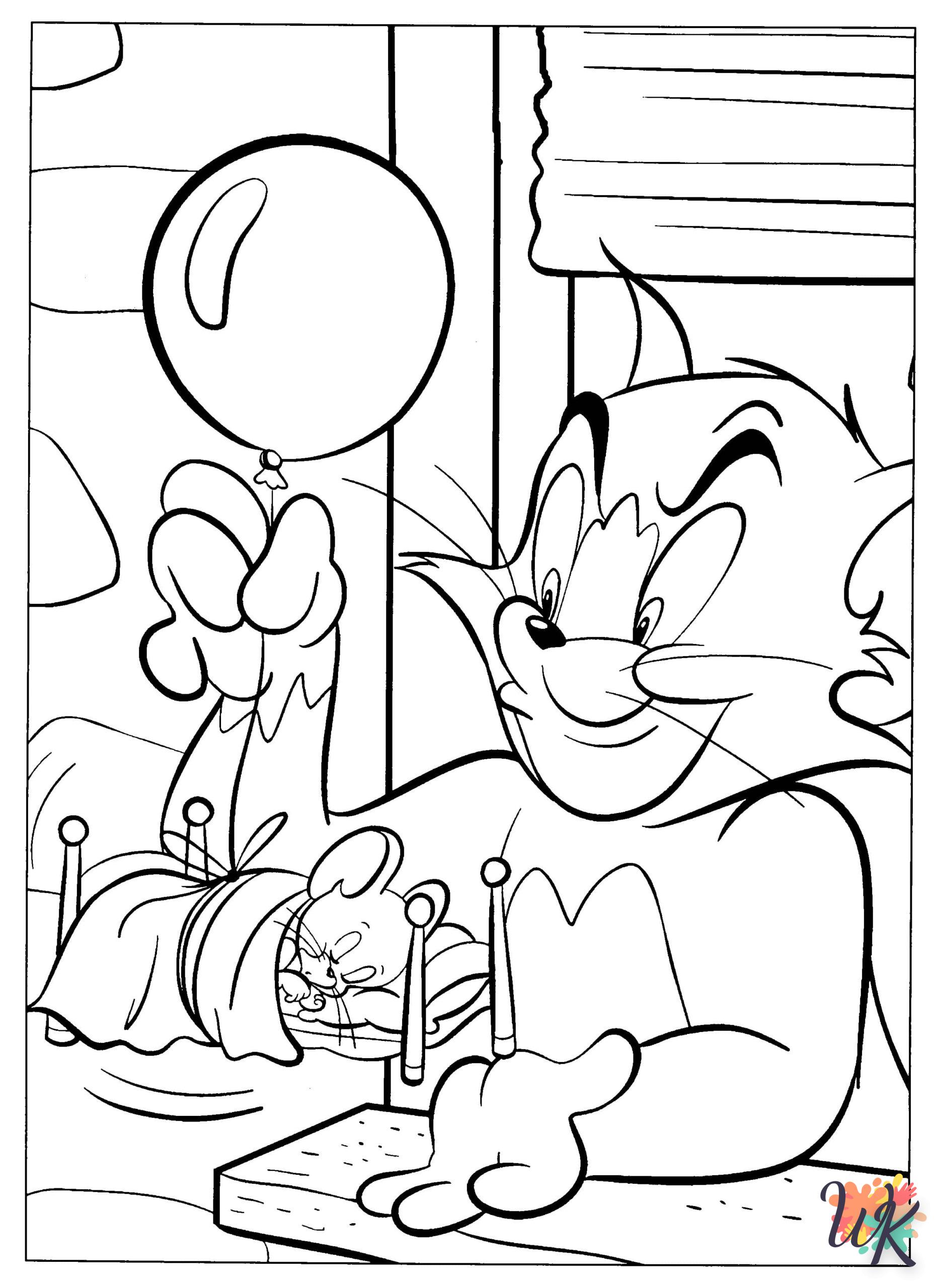 coloriage Tom et Jerry  à imprimer a4