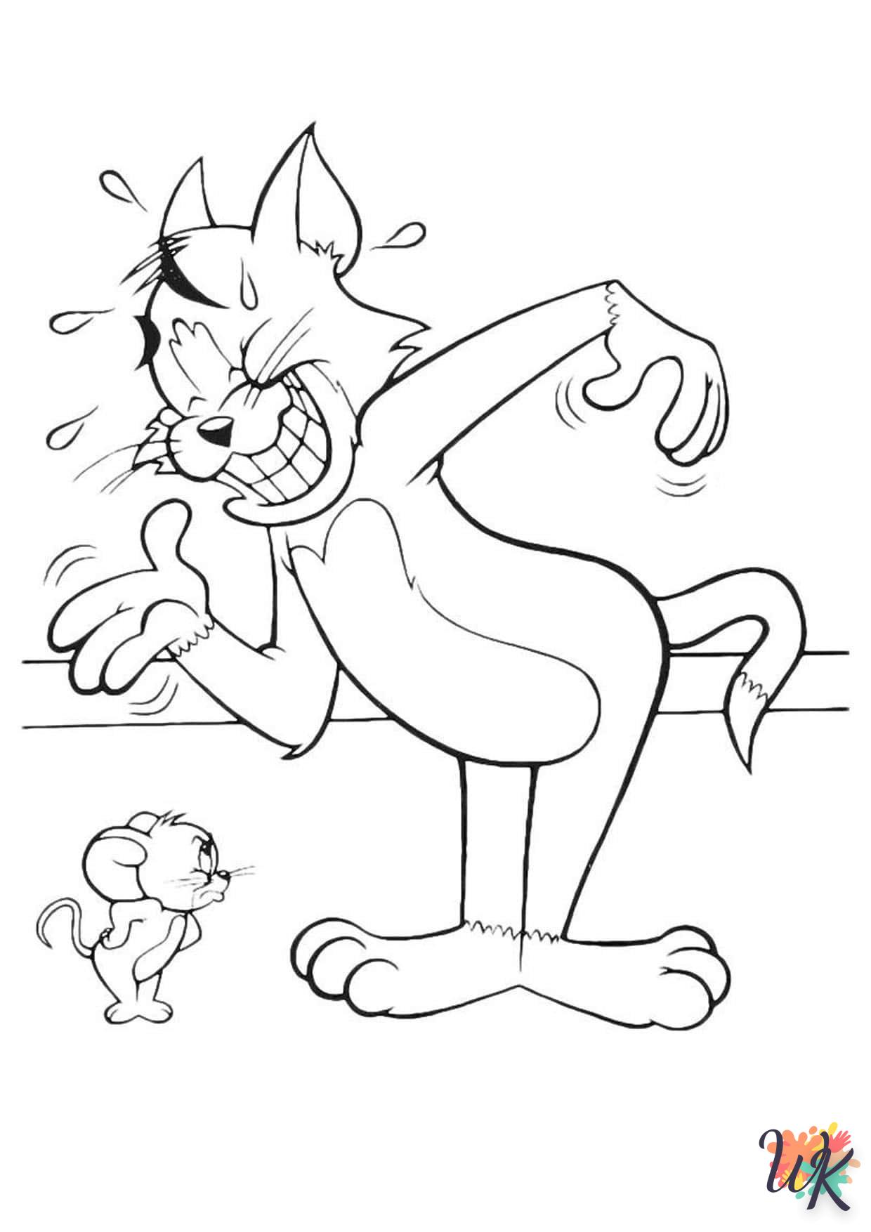 a imprimer coloriage Tom et Jerry  gratuit