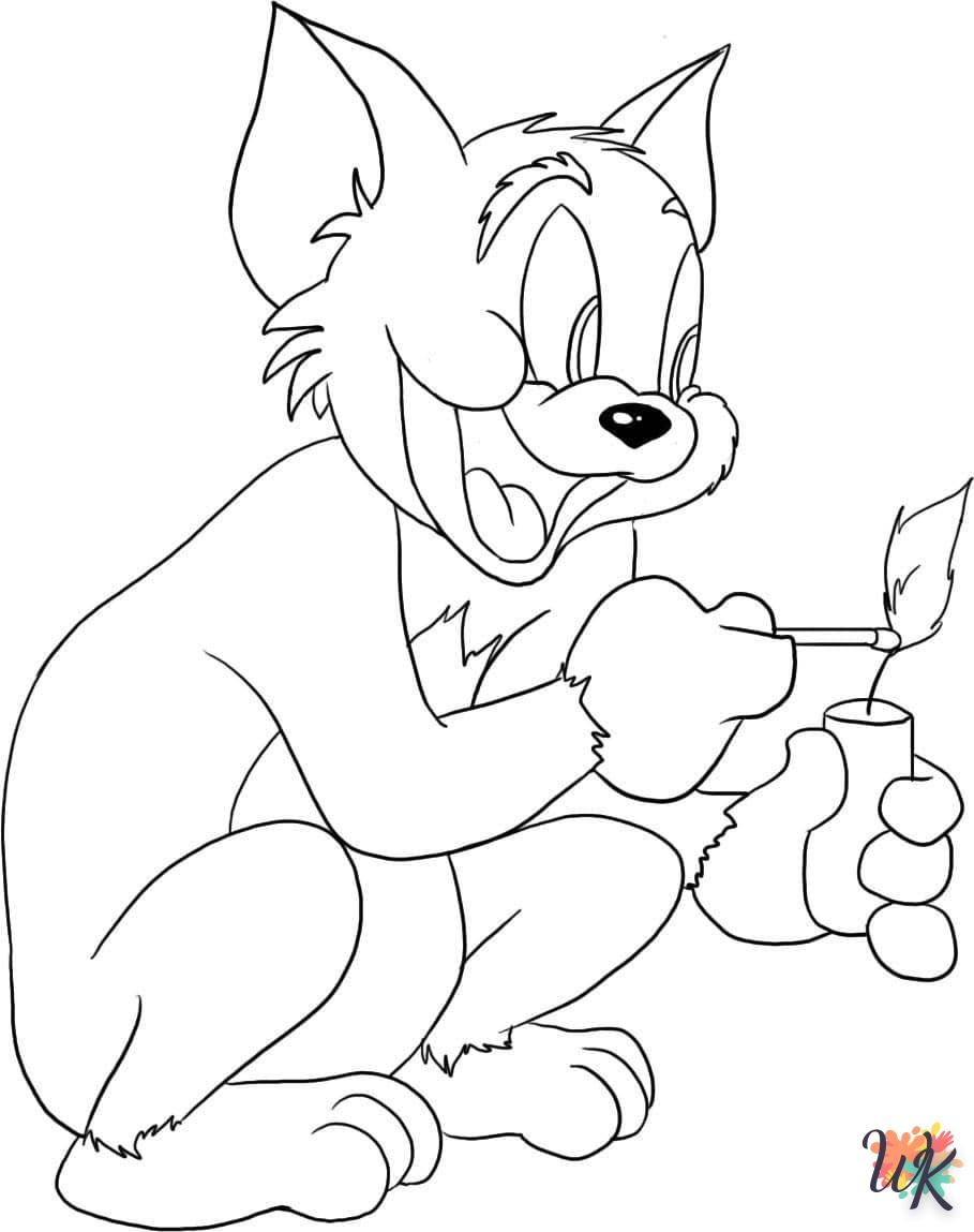 coloriage Tom et Jerry  pour enfants a imprimer gratuit