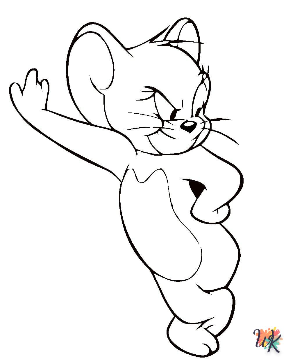 coloriage Tom et Jerry  automne en ligne gratuit à imprimer